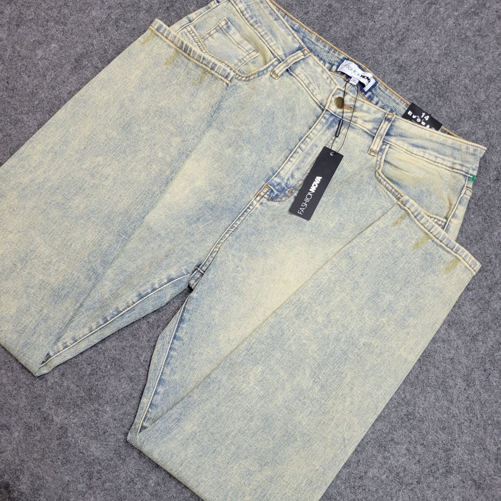 Fashion Nova Jeans Womens 14 Dont Rush Tinted Stretch Skinny Leg Grunge Y2K